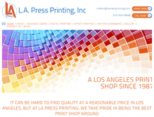 Tablet Screenshot of lapressprinting.com